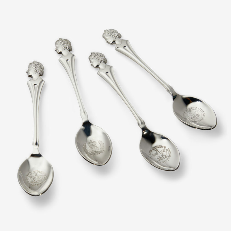 Set of 4 Commemorative HM Queen Elizabeth II’s Jubilee Teaspoons