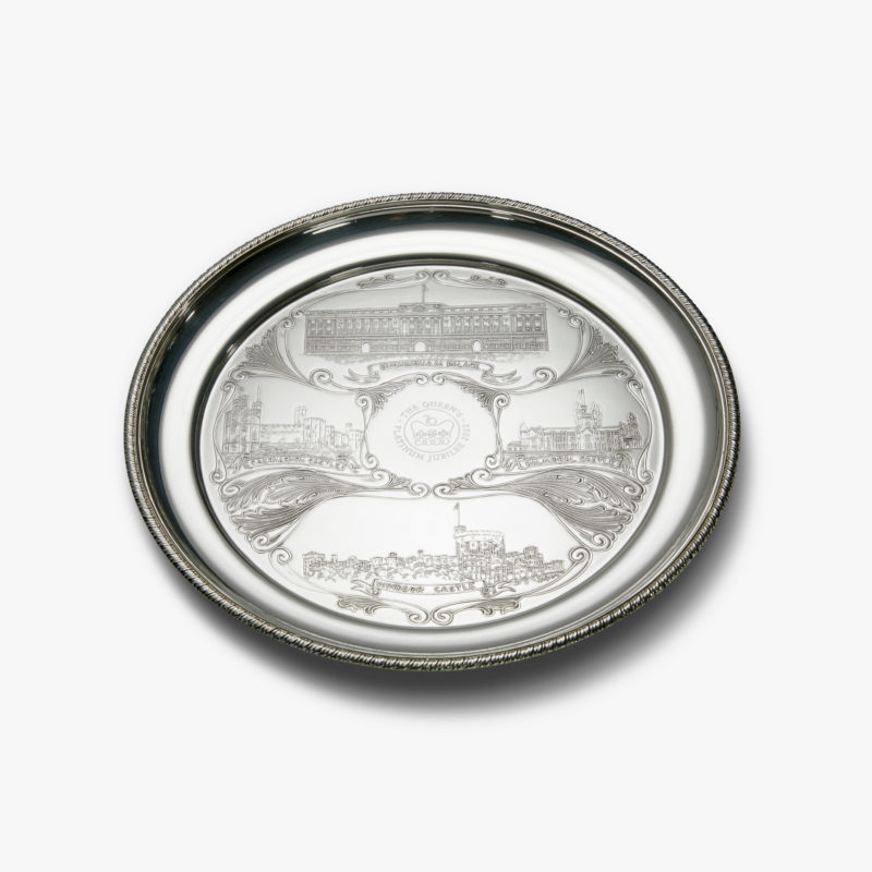 Commemorative Salver featuring the Royal Palaces for HM Queen Elizabeth II’s Platinum Jubilee