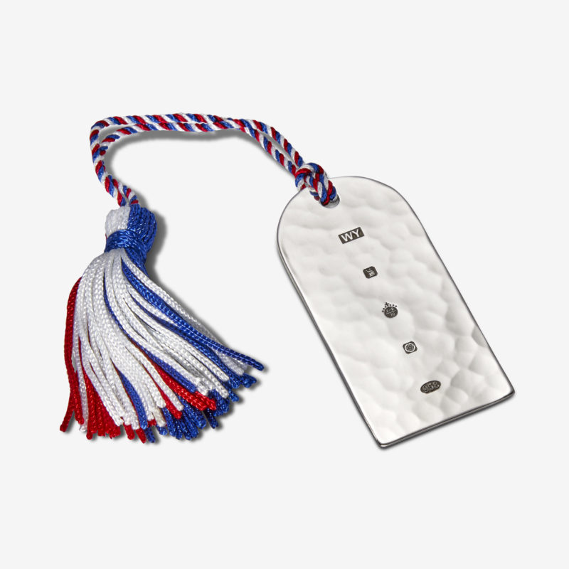 Commemorative Church Window Bookmark with Red, Blue & White Tassel made from 958 Britannia Silver for HM Queen Elizabeth II’s Platinum Jubilee