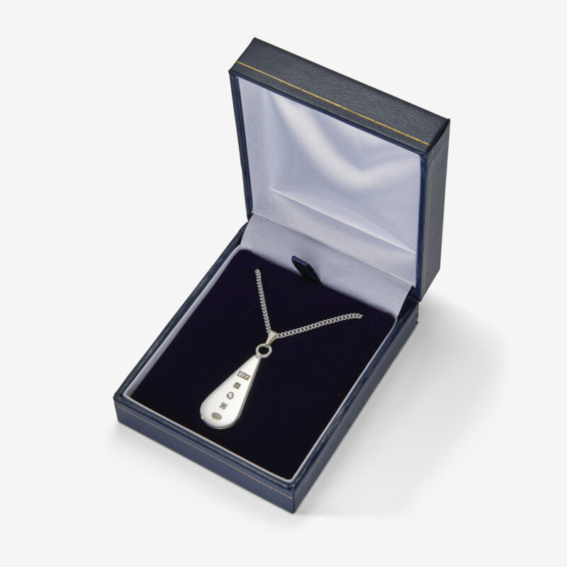 958 Britannia Silver Teardrop Pendant