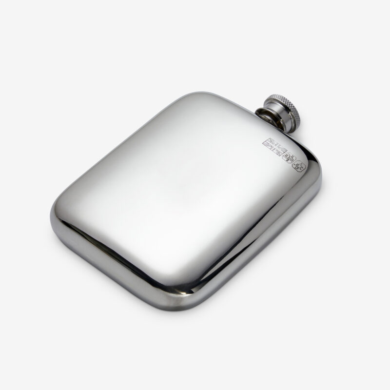 Polished Pewter Hip Flask