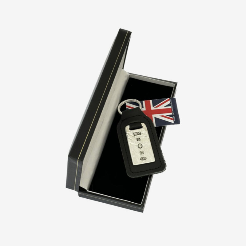 958 Britannia Silver & Leather Keyfob - Image 2